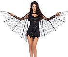 Female bat, costume wings, lace